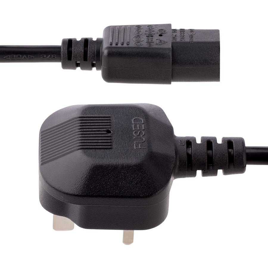 StarTech.com 6 ft Standard UK Computer Power Cord - Power cable - IEC 320 EN 60320 C13 (F) - BS 1363 (M)