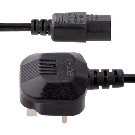 StarTech.com 6 ft Standard UK Computer Power Cord - Power cable - IEC 320 EN 60320 C13 (F) - BS 1363 (M)