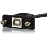 StarTech.com 1 ft Panel Mount USB Cable B to B - F/M