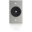 C2G 1.5in Grommet Cable Pass Through Single Gang Wall Plate - Brushed Aluminum