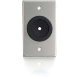C2G 1.5in Grommet Cable Pass Through Single Gang Wall Plate - Brushed Aluminum