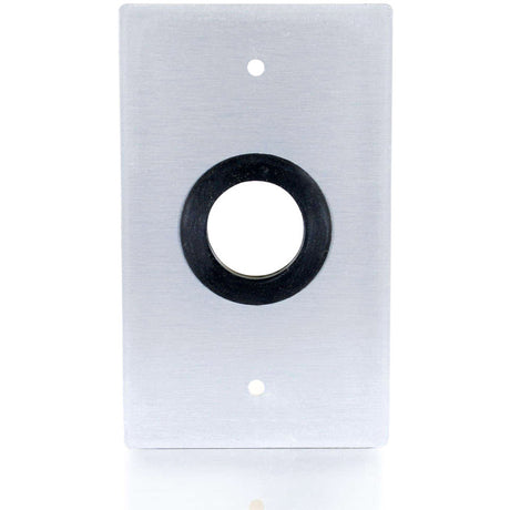 C2G 1in Grommet Cable Pass Through Single Gang Wall Plate - Brushed Aluminum