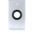 C2G 1in Grommet Cable Pass Through Single Gang Wall Plate - Brushed Aluminum