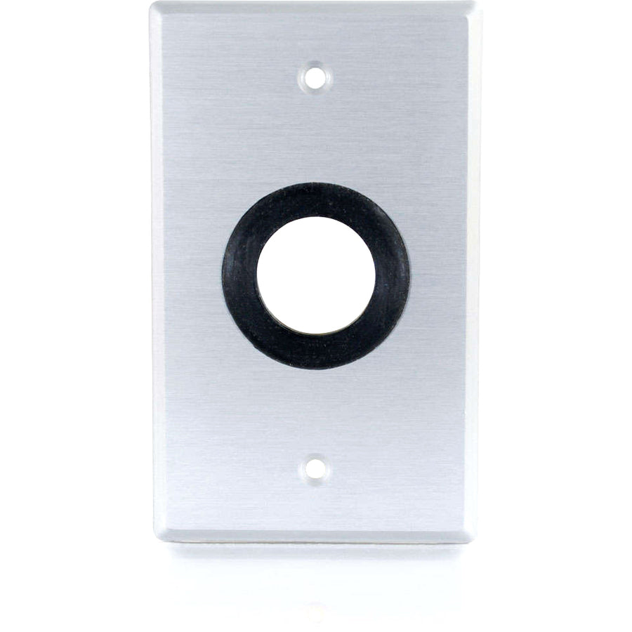 C2G 1in Grommet Cable Pass Through Single Gang Wall Plate - Brushed Aluminum