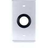 C2G 1in Grommet Cable Pass Through Single Gang Wall Plate - Brushed Aluminum