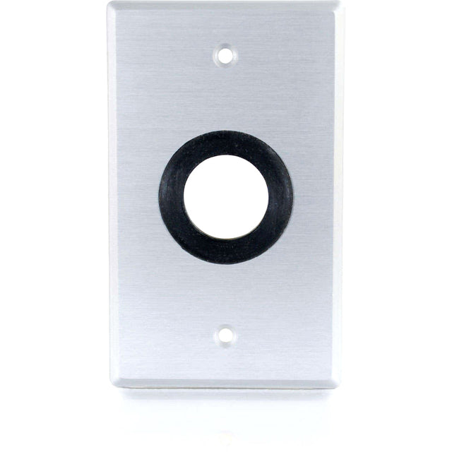 C2G 1in Grommet Cable Pass Through Single Gang Wall Plate - Brushed Aluminum
