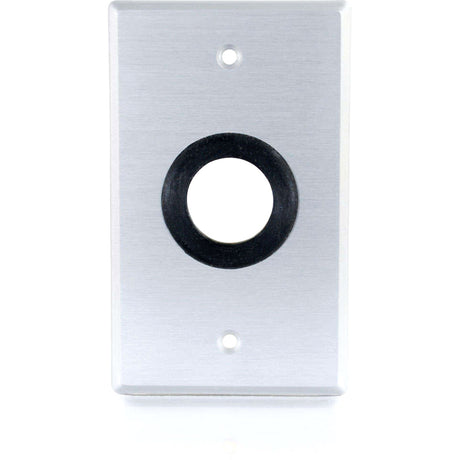 C2G 1in Grommet Cable Pass Through Single Gang Wall Plate - Brushed Aluminum