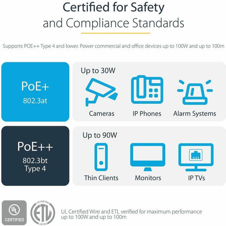 StarTech.com 3ft CAT6a Ethernet Cable - 10 Gigabit Category 6a Shielded Snagless 100W PoE Patch Cord - 10GbE Blue UL Certified Wiring/TIA
