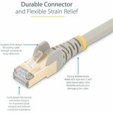 StarTech.com 3ft CAT6a Ethernet Cable - 10 Gigabit Category 6a Shielded Snagless 100W PoE Patch Cord - 10GbE Gray UL Certified Wiring/TIA