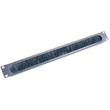 Horizontal Cable Organizer 1U w/brush strip