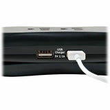 Eaton Tripp Lite Series Protect It! 3-Outlet Travel-Size Surge Protector - 5-15R Outlets, 2 USB Ports, 5-15P Input, 1050 Joules, Black