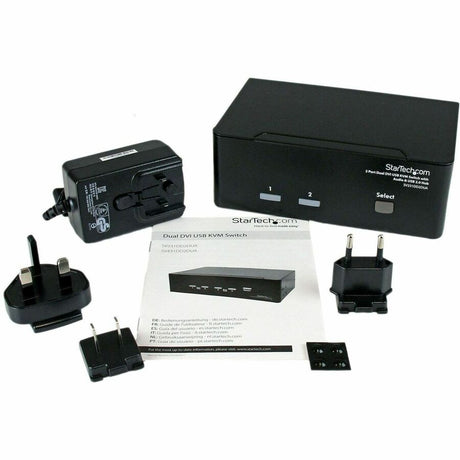 StarTech.com 2 Port Dual DVI USB KVM Switch w/ Audio & USB Hub