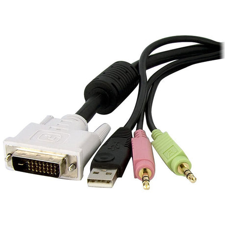 StarTech.com 10 ft 4-in-1 USB DVI KVM Switch Cable with Audio