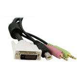 StarTech.com 6 ft 4-in-1 USB DVI KVM Switch Cable with Audio