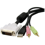 StarTech.com 6 ft 4-in-1 USB DVI KVM Switch Cable with Audio