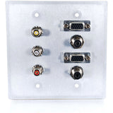 C2G 7 Sockets Audio/Video Faceplate
