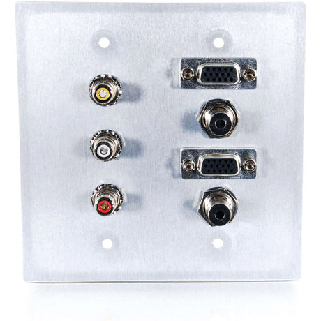 C2G 7 Sockets Audio/Video Faceplate