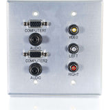 C2G 7 Sockets Audio/Video Faceplate