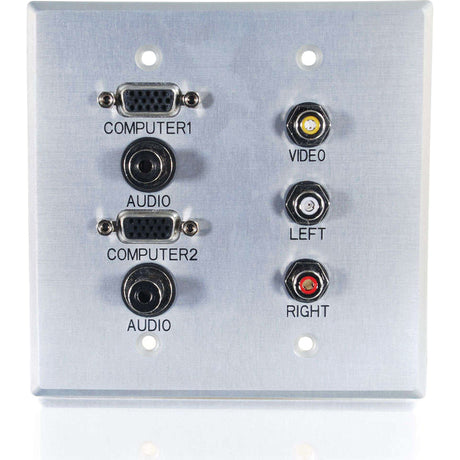 C2G 7 Sockets Audio/Video Faceplate