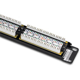 TRENDnet 24-Port Cat6 Unshielded Patch Panel, Wallmount or Rackmount, Compatible with Cat3,4,5,5e,6 Cabling, For Ethernet, Fast Ethernet, Gigabit Applications, Black, TC-P24C6