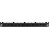 TRENDnet 24-Port Cat6 Unshielded Patch Panel, Wallmount or Rackmount, Compatible with Cat3,4,5,5e,6 Cabling, For Ethernet, Fast Ethernet, Gigabit Applications, Black, TC-P24C6