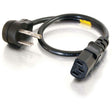 C2G 3ft 18 AWG Universal Flat Panel Power Cord (NEMA 5-15P to IEC320C13)