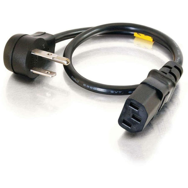 C2G 3ft 18 AWG Universal Flat Panel Power Cord (NEMA 5-15P to IEC320C13)
