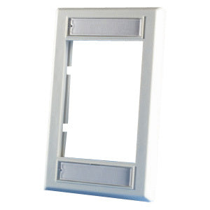 Ortronics Series II Faceplate, Low Profile (Single Gang), .5" Deep, Fog White