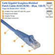 Eaton Tripp Lite Series Cat6 Gigabit Snagless Molded (UTP) Ethernet Cable (RJ45 M/M), PoE, Blue, 100 ft. (30.5 m)