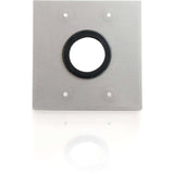 C2G 1.5in Grommet Cable Pass Through Double Gang Wall Plate - Brushed Aluminum