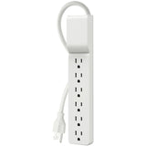 Belkin 6 Outlet Power Strip Surge Protector with 6ft Power Cord - 720 Joules - White