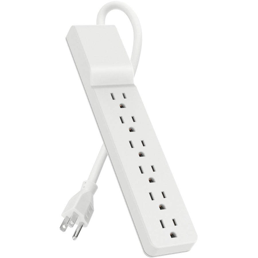 Belkin 6 Outlet Power Strip Surge Protector with 6ft Power Cord - 720 Joules - White