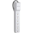 Belkin 6 Outlet Power Strip Surge Protector with 6ft Power Cord - 720 Joules - White