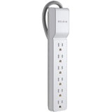 Belkin 6 Outlet Power Strip Surge Protector with 6ft Power Cord - 720 Joules - White