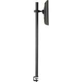 Atdec 45.25in pole desk mount with one display head - Loads up to 26.5lb - VESA 75x75, 100x100