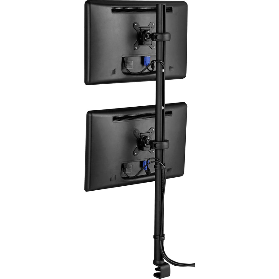 Atdec 45.25in pole desk mount with one display head - Loads up to 26.5lb - VESA 75x75, 100x100