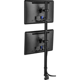 Atdec 45.25in pole desk mount with one display head - Loads up to 26.5lb - VESA 75x75, 100x100