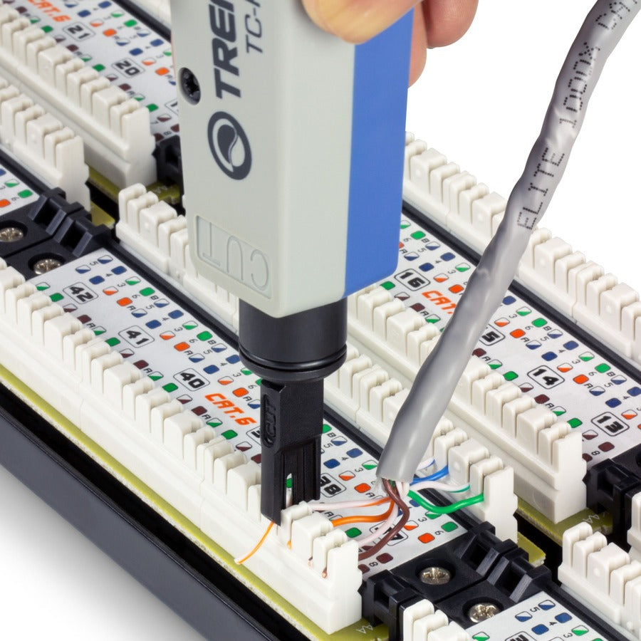 TRENDnet Punch Down Tool With 110 And Krone Blade, Insert & Cut Terminations In One Operation, Precision Blades Are Interchangeable & Reversible, Network Punch Tool, Grey, TC-PDT