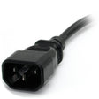 StarTech.com 1ft (0.3m) Power Extension Cord, IEC C14 to NEMA 5-15R, 10A 125V, 18AWG, Black, Outlet Extension Cable for Power Supplies