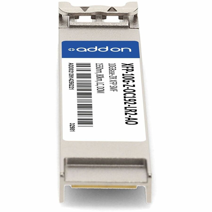 AddOn Juniper Networks XFP-10G-Z-OC192-LR2 Compatible 10GBase-ZR XFP Transceiver (SMF, 1550nm, 80km, LC, DOM)