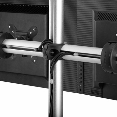 Atdec dual/single monitor desk mount - Freestanding base - Loads up to 26.5lb flat or 20lb curved - VESA 75x75, 100x100