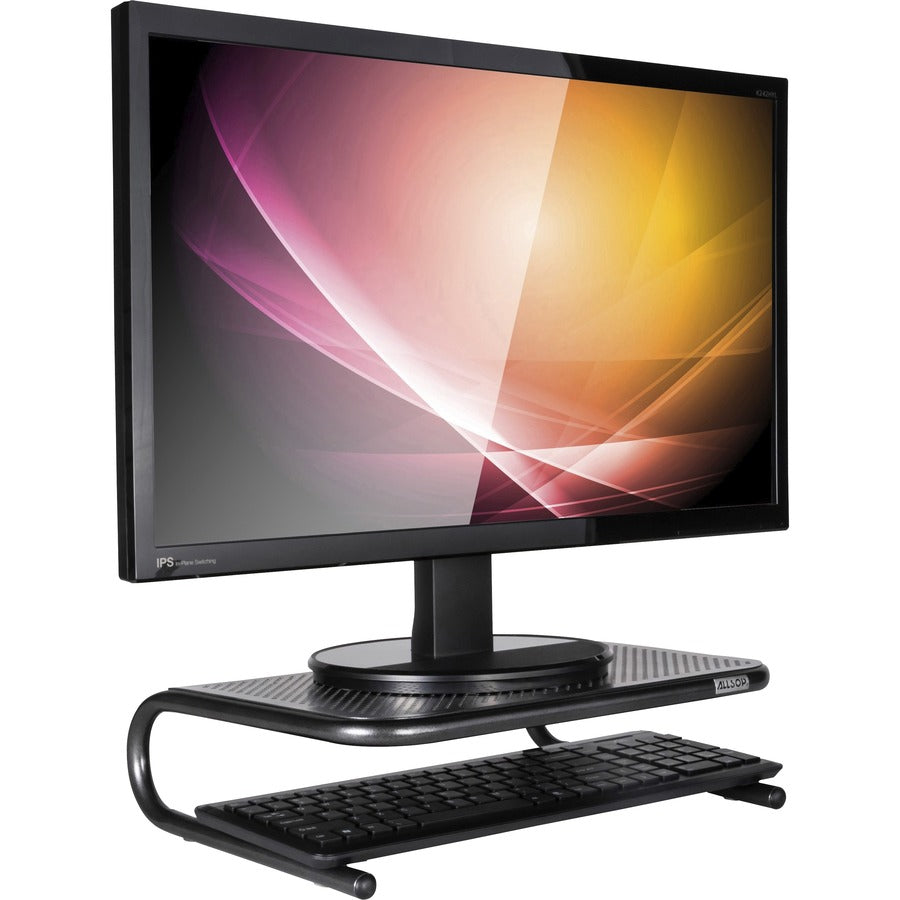 Allsop Metal Art Jr. Monitor Stand 14-Inch Wide Platform - Pearl Black (30165)