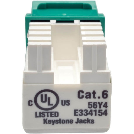 Eaton Tripp Lite Series Cat6/Cat5e 110 Style Punch Down Keystone Jack - Green, TAA