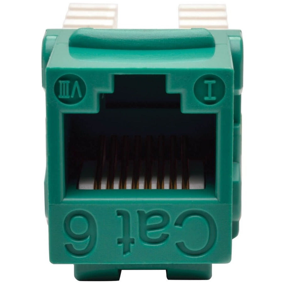 Eaton Tripp Lite Series Cat6/Cat5e 110 Style Punch Down Keystone Jack - Green, TAA