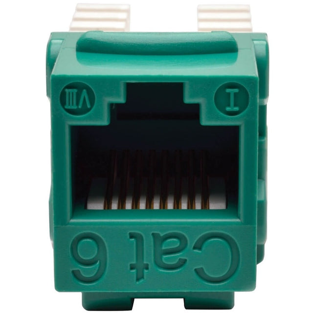 Eaton Tripp Lite Series Cat6/Cat5e 110 Style Punch Down Keystone Jack - Green, TAA