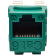 Eaton Tripp Lite Series Cat6/Cat5e 110 Style Punch Down Keystone Jack - Green, TAA