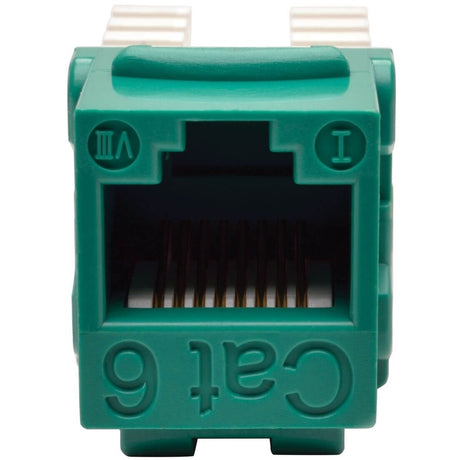 Eaton Tripp Lite Series Cat6/Cat5e 110 Style Punch Down Keystone Jack - Green, TAA