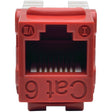 Eaton Tripp Lite Series Cat6/Cat5e 110 Style Punch Down Keystone Jack - Red, TAA