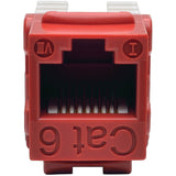 Eaton Tripp Lite Series Cat6/Cat5e 110 Style Punch Down Keystone Jack - Red, TAA