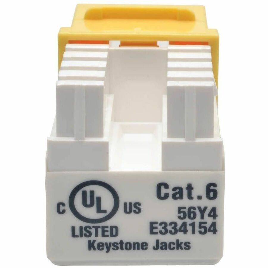 Eaton Tripp Lite Series Cat6/Cat5e 110 Style Punch Down Keystone Jack - Yellow, TAA